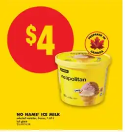 No Frills NO NAME ICE MILK, 1.65 L offer