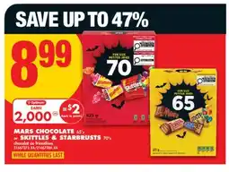 No Frills MARS CHOCOLATE, 65' s or SKITTLES & STARBRUSTS, 70 s offer