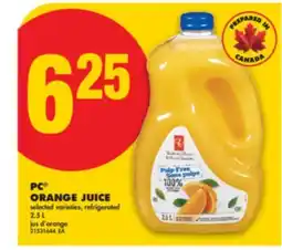 No Frills PC ORANGE JUICE, 2.5 L offer