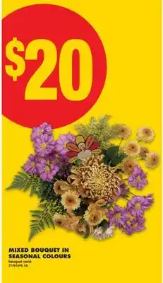 No Frills MIXED BOUQUET IN SEASONAL COLOURS offer