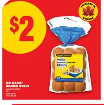 No Frills NO NAME DINNER ROLLS, 12's offer