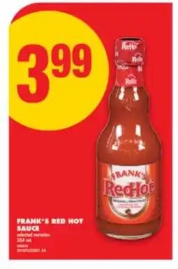 No Frills FRANK'S RED HOT SAUCE, 354 mL offer