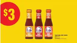 No Frills TACO BELL HOT SAUCE, 207 mL offer