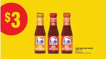 No Frills TACO BELL HOT SAUCE, 207 mL offer