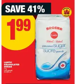 No Frills LANTIC GRANULATED SUGAR, 2 kg offer
