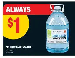 No Frills PC DISTILLED WATER, 4 L offer