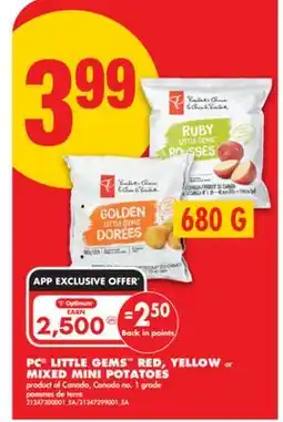 No Frills PC LITTLE GEMS RED, YELLOW or MIXED MINI POTATOES, 680 G offer