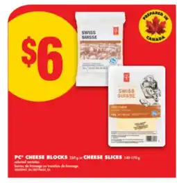 No Frills PC CHEESE BLOCKS 250 g or CHEESE SLICES 140-170 g offer