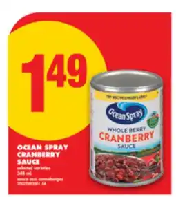No Frills OCEAN SPRAY CRANBERRY SAUCE, 348 mL offer