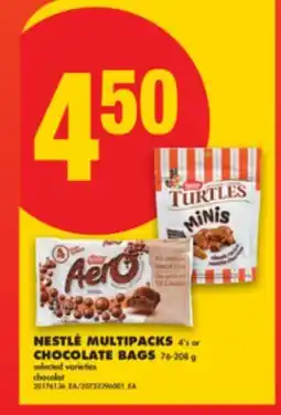 No Frills NESTLÉ MULTIPACKS, 4's or CHOCOLATE BAGS, 76-208 g offer