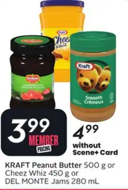 Sobeys Peanut Butter 500 g or Cheez Whiz 450 offer