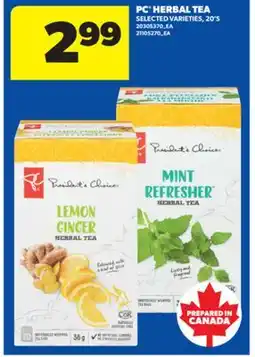 Real Canadian Superstore PC HERBAL TEA, 20' S offer