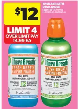 Real Canadian Superstore THERABREATH ORAL RINSE offer