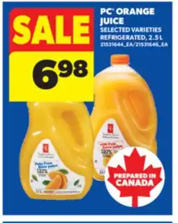 Real Canadian Superstore PC ORANGE JUICE, 2.5 L offer