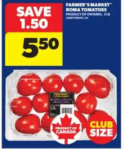Real Canadian Superstore FARMER'S MARKET ROMA TOMATOES, 3 LB offer