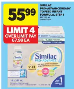 Real Canadian Superstore SIMILAC PRO-ADVANCE READY TO FEED INFANT FORMULA, STEP 1, 16X235 ML offer