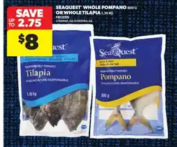 Real Canadian Superstore SEAQUEST WHOLE POMPANO 800 G OR WHOLE TILAPIA 1.36 KG offer