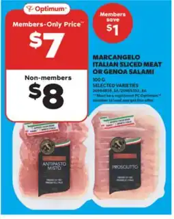 Real Canadian Superstore MARCANGELO ITALIAN SLICED MEAT OR GENOA SALAMI, 100 G offer