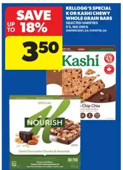 Real Canadian Superstore KELLOGG'S SPECIAL K OR KASHI CHEWY WHOLE GRAIN BARS, 5'S, 165-200 G offer