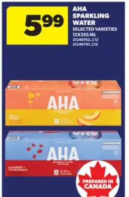 Real Canadian Superstore AHA SPARKLING WATER, 12X355 ML offer