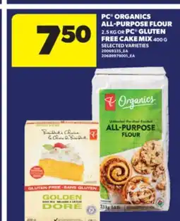 Real Canadian Superstore PC ORGANICS ALL-PURPOSE FLOUR, 2.5 KG OR PC GLUTEN FREE CAKE MIX, 400 G offer