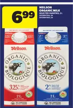 Real Canadian Superstore NEILSON ORGANIC MILK , 2 L offer