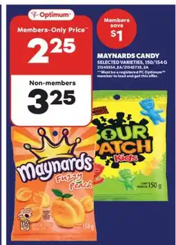Real Canadian Superstore MAYNARDS CANDY, 150/154 G offer