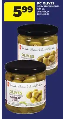 Real Canadian Superstore PC OLIVES, 375 ML offer