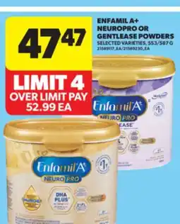 Real Canadian Superstore ENFAMIL A+ NEUROPRO OR GENTLEASE POWDERS, 553/587 G offer