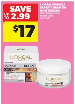 Real Canadian Superstore L' ORÉAL WRINKLE EXPERT CREAM OR MOISTURIZER, 14 G OR 50 ML offer
