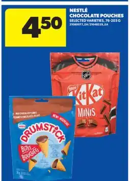 Real Canadian Superstore NESTLÉ CHOCOLATE POUCHES, 76-203 G offer