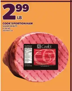Loblaws COOK'S PORTION HAM offer
