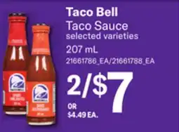 Loblaws TACO BELL TACO SAUCE, 207 ML offer
