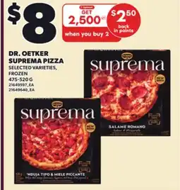 Loblaws DR. OETKER SUPREMA PIZZA, 475-520 G offer