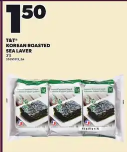 Loblaws T&T KOREAN ROASTED SEA LAVER offer