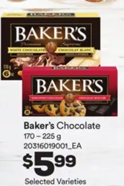 Loblaws BAKER'S CHOCOLATE, 170 – 225 G offer