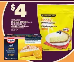 Loblaws NO NAME GRAHAM CRUMBS, 400 G OR SHIRRIFF PIE LEMON FILLING, 423 G offer