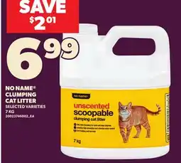 Loblaws NO NAME CLUMPING CAT LITTER, 7 KG offer