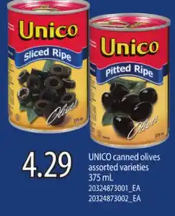 Loblaws UNICO CANNED OLIVES, 375 ML offer