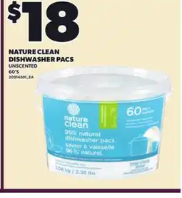Loblaws NATURE CLEAN DISHWASHER PACS, 60'S offer