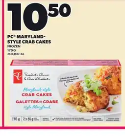 Loblaws PC MARYLAND- STYLE CRAB CAKES, 170 G offer