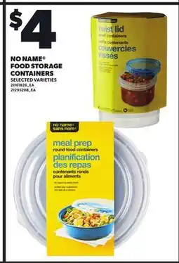 Loblaws NO NAME FOOD STORAGE CONTAINERS offer