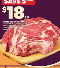 Loblaws PRIME RIB OVEN ROAST, 39.68/KG offer