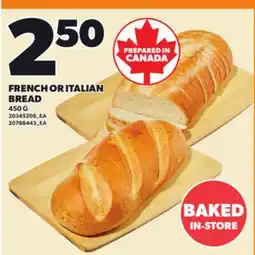 Loblaws FRENCH OR ITALIAN BREAD, 450 G offer
