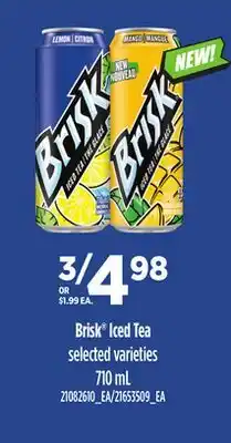 Loblaws BRISK ICED TEA, 710 mL offer
