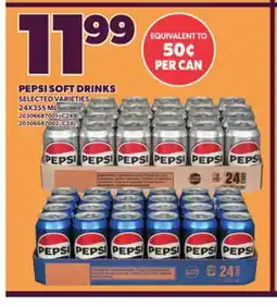 Loblaws PEPSI SOFT DRINKS, 24X355 ML offer