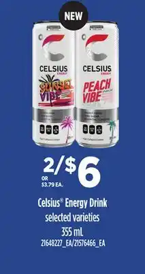 Loblaws CELSIUS ENERGY DRINK, 355 mL offer