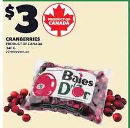 Loblaws CRANBERRIES, 340 G offer