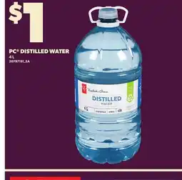 Loblaws PC DISTILLED WATER, 4 L offer