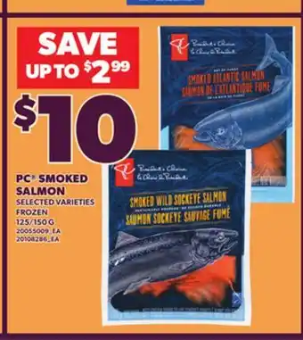 Loblaws PC SMOKED SALMON offer